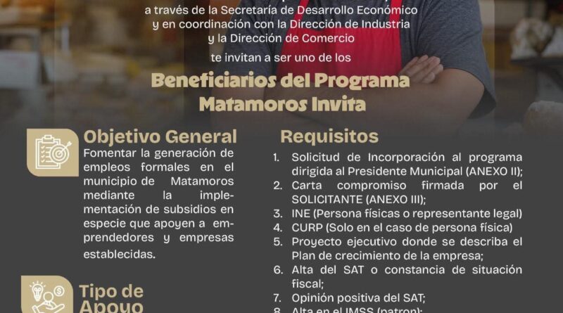 Gobierno Municipal Respalda a Negocios Locales con «Matamoros Invita”